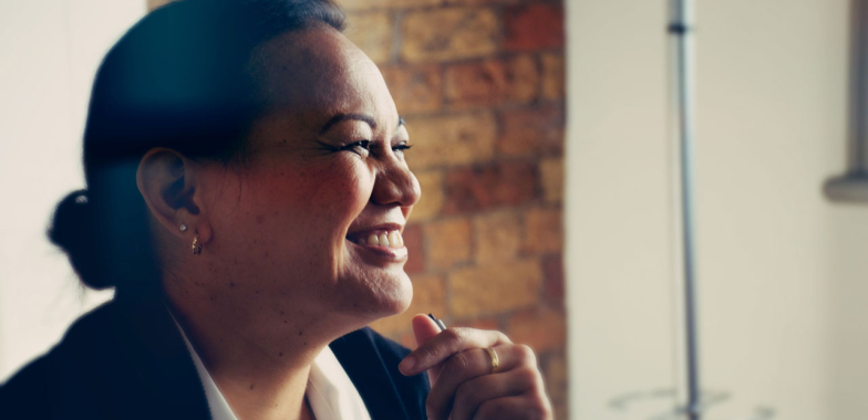 Woman smiling 