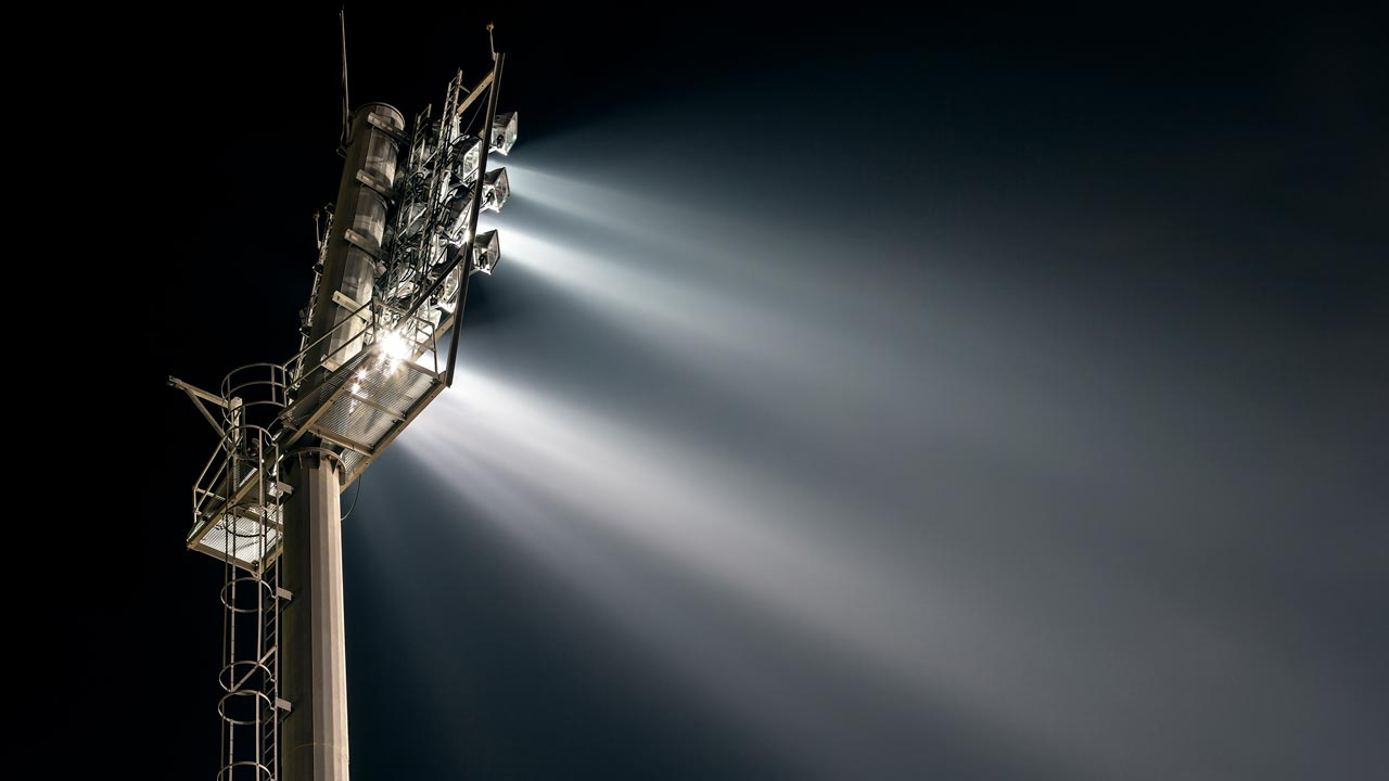 floodlights for a rugby field